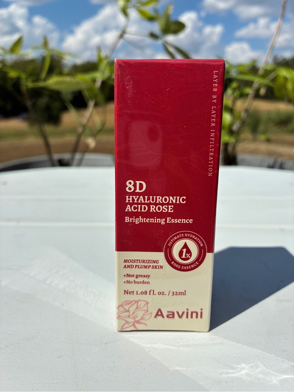 Aavini 8D Hyaluronic Acid Rose Brightening Essence – 32 mL